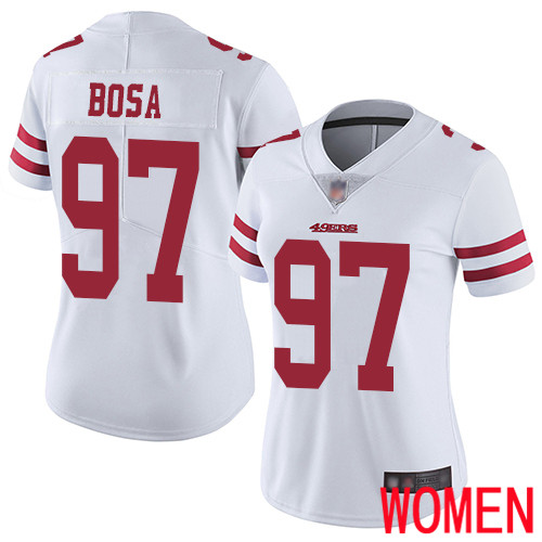 San Francisco 49ers Limited White Women Nick Bosa Road NFL Jersey #97 Vapor Untouchable
